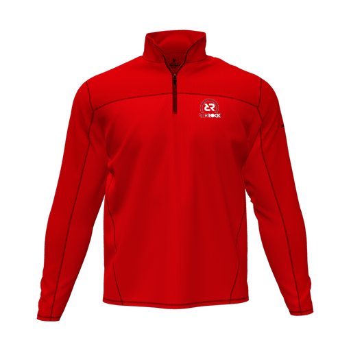 [CUS-DFW-QTRZ-PER-LSL-RED-AS-LOGO1] Quarter Zip Pullover (Adult S, Red, Logo 1)