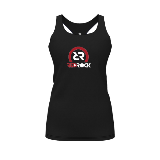 [CUS-DFW-RCBK-PER-BLK-FYS-LOGO1] Racerback Tank Top (Female Youth S, Black, Logo 1)