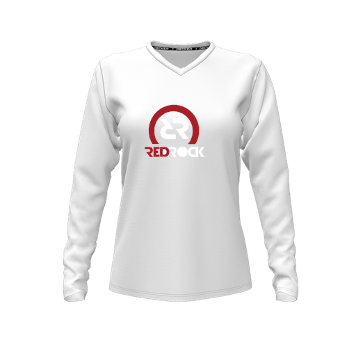 [CUS-DFW-TEES-CMF-VNK-LSL-WHT-FYXS-LOGO1] Comfort T-Shirt (Female Youth XS, White, V Neck, Logo 1, Long Sleeve)
