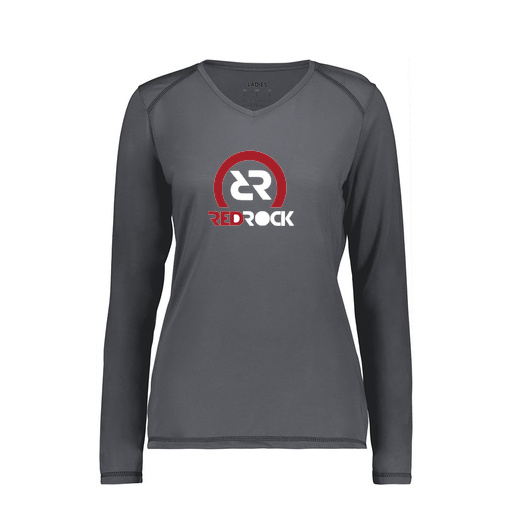 [6847.98D.XS-LOGO1] Women's SoftTouch Long Sleeve (Female Adult XS, Gray, Logo 1)