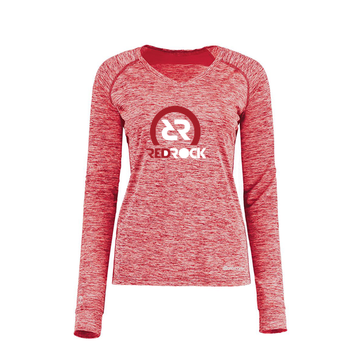 [222770.T20.XS-LOGO1] Ladies Electric Long Sleeve Shirt (Female Adult XS, Red, Logo 1)