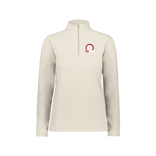 [6864.53T.XS-LOGO1] Ladies MicroFleece 1/4 Zip Pullover (Female Adult XS, White, Logo 1)