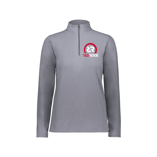 [6864.059.XS-LOGO1] Ladies MicroFleece 1/4 Zip Pullover (Female Adult XS, Gray, Logo 1)