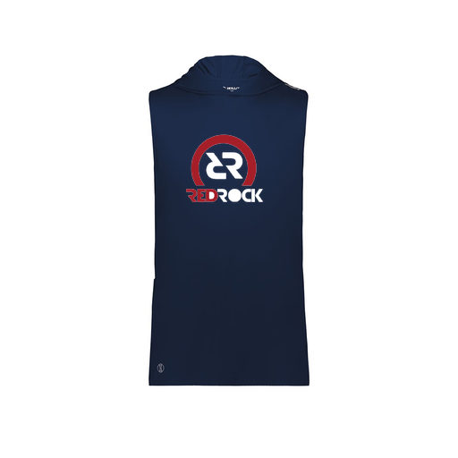 [222590.065.XS-LOGO1] Men's CoolDry Sleeveless Hoodie (Adult XS, Navy, Logo 1)