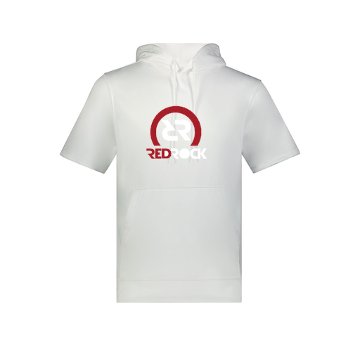 [6871.005.S-LOGO1] Men's Dri Fit Short Sleeve Hoodie (Adult S, White, Logo 1)