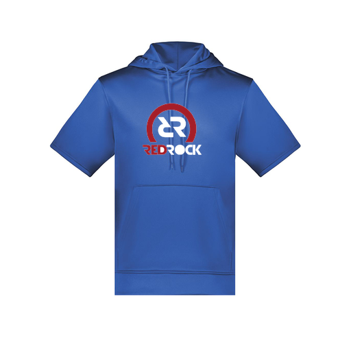 [6871.060.S-LOGO1] Men's Dri Fit Short Sleeve Hoodie (Adult S, Royal, Logo 1)