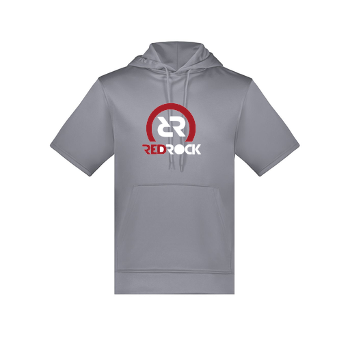 [6871.059.S-LOGO1] Men's Dri Fit Short Sleeve Hoodie (Adult S, Gray, Logo 1)