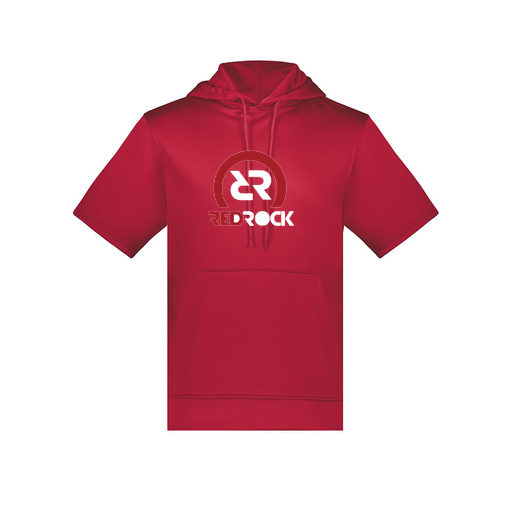 [6871.083.S-LOGO1] Men's Dri Fit Short Sleeve Hoodie (Adult S, Red, Logo 1)