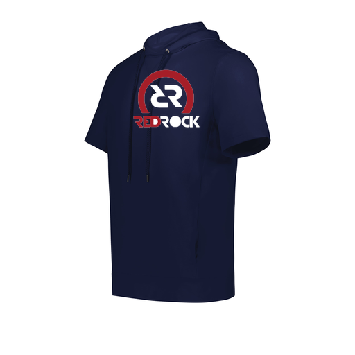 [222505.065.S-LOGO1] Men's Venturs Soft Knit Short Sleeve Hoodie (Adult S, Navy, Logo 1)