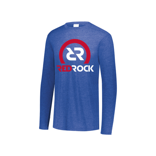 [FTLCUBRY-YS-LOGO1] Decker Youth Tri-Blend T-Shirt - Long Sleeve (Youth S, Royal, Logo 1)