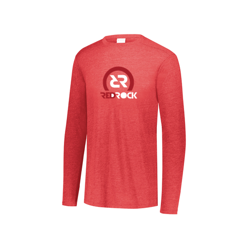 [FTLCUBRD-YS-LOGO1] Decker Youth Tri-Blend T-Shirt - Long Sleeve (Youth S, Red, Logo 1)