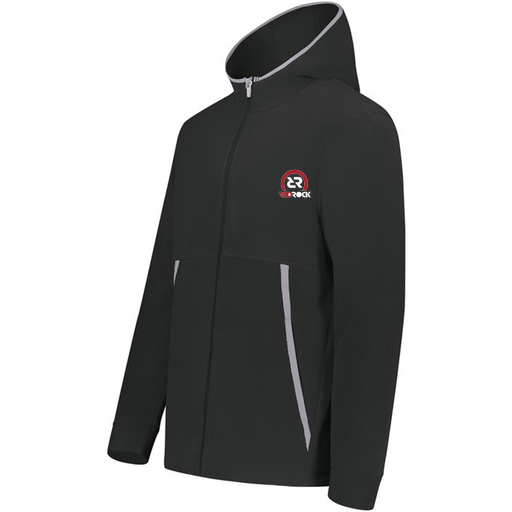 [6859.080.XS-LOGO1] Youth Chill Full Zip Fleece (Youth XS, Black, Logo 1)