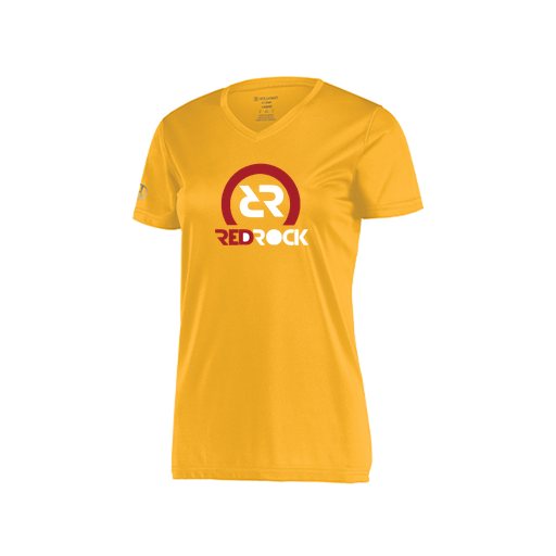 [222820.023.S-LOGO1] Ladies Movement Dri Fit Shirt (Female Adult S, Athletic Gold, Logo 1)