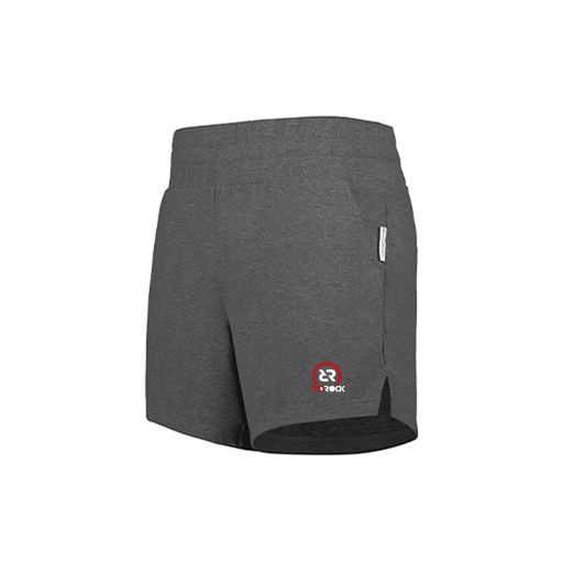 [223704.E83.XS-LOGO1] LADIES VENTURA SOFT KNIT SHORTS (Female Adult XS, Gray, Logo 1)