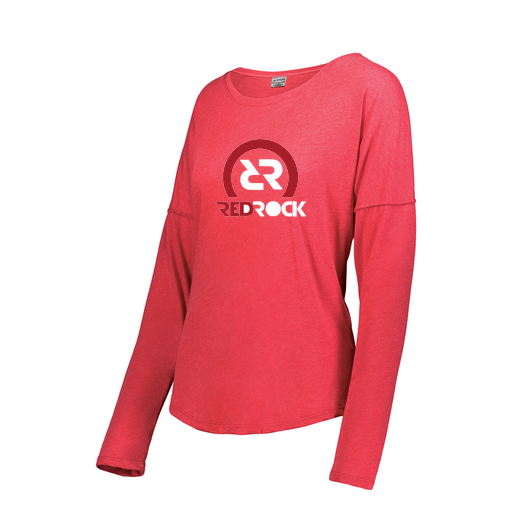 [FTLCUBRD-FAXS-LOGO1] Decker Women's Tri-Blend T-Shirt - Long Sleeve (Female Adult XS, Red, Logo 1)