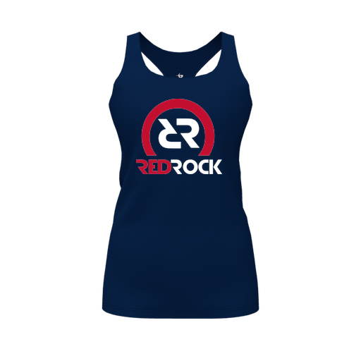 [FT0TRBNV-FYS-LOGO1] Decker Racerback Tank Top (Female Youth S, Navy, Logo 1)