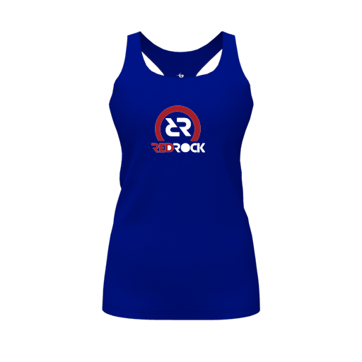 [CUS-DFW-RCBK-PER-RYL-FYS-LOGO1] Racerback Tank Top (Female Youth S, Royal, Logo 1)