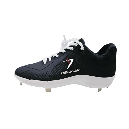 [DSH-MCLT-BLK-10.5] Aero Metal Baseball/Softball Cleats (Black, 10.5)