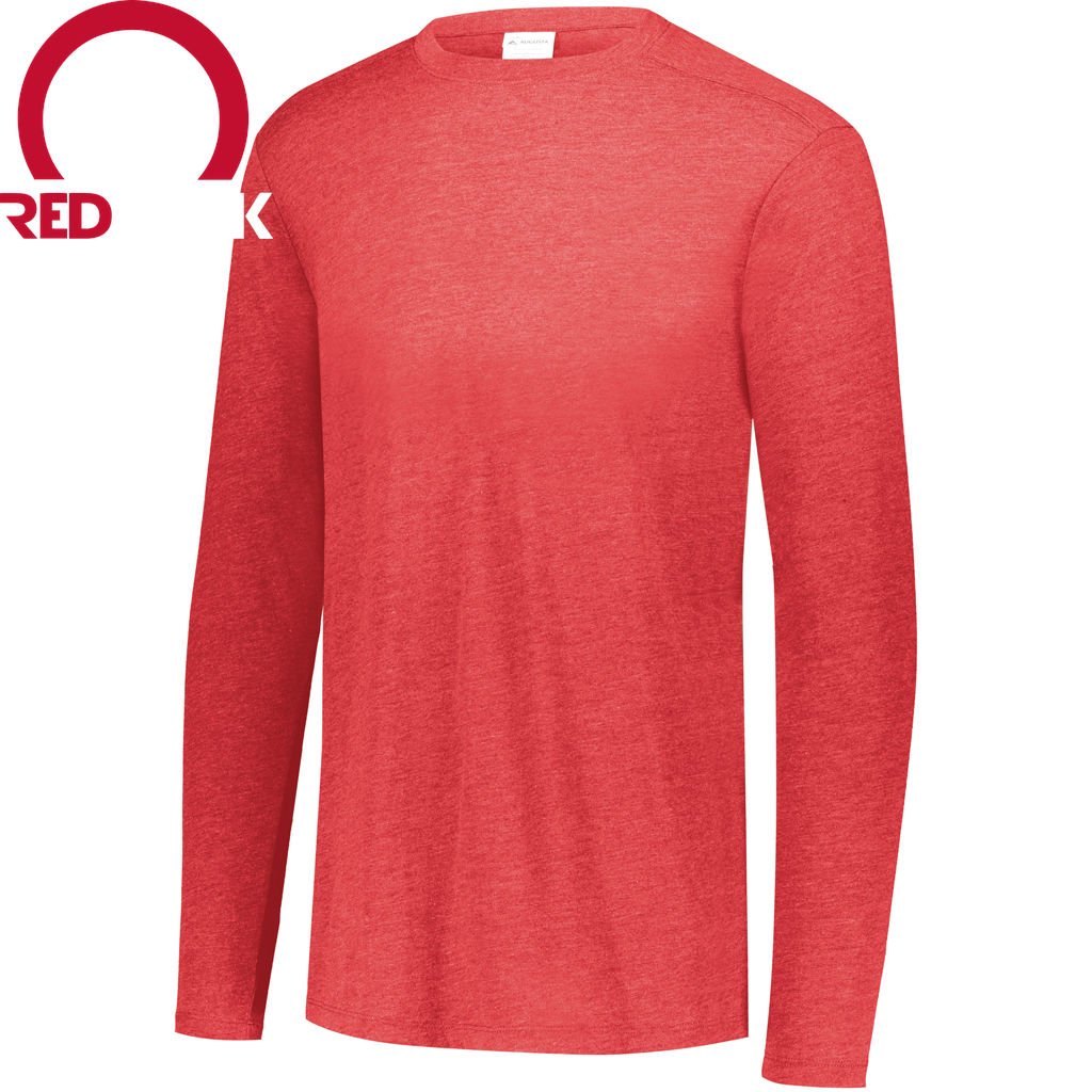 [FTLCUBBK-AL-LOGO1] Decker Men's Tri-Blend T-Shirt - Long Sleeve (Adult L, Black, Logo 1)