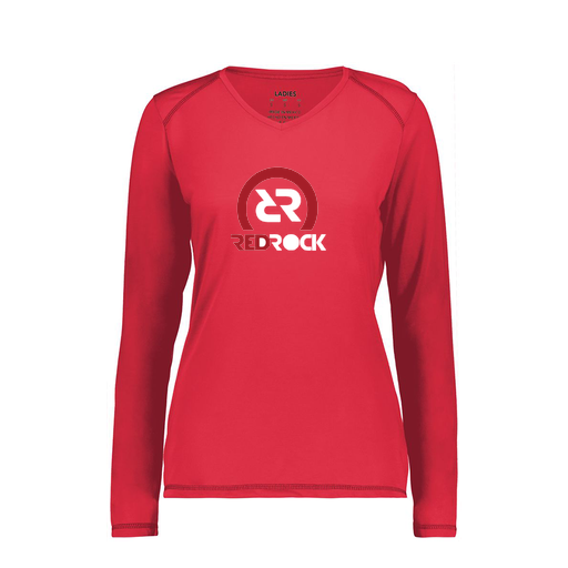 [6847.083.XS-LOGO1] Women's SoftTouch Long Sleeve (Female Adult XS, Red, Logo 1)