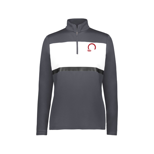 [222791.F52.XS-LOGO1] Ladies Bold 1/4 Zip Pullover (Female Adult XS, Gray, Logo 1)