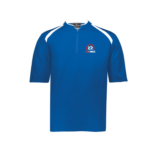 [229581-AS-RYL-LOGO1] Men's Dugout Short Sleeve Pullover (Adult S, Royal, Logo 1)