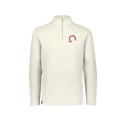 [6863.53T.XS-LOGO1] Men's MicroFleece 1/4 Zip Pullover (Adult XS, White, Logo 1)