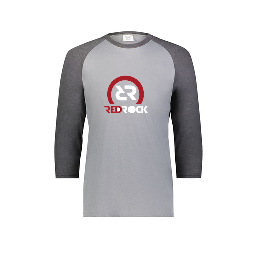 [6879.30V.S-LOGO1] Men's Vintage 3/4 Sleeve T-Shirt (Adult S, Gray, Logo 1)