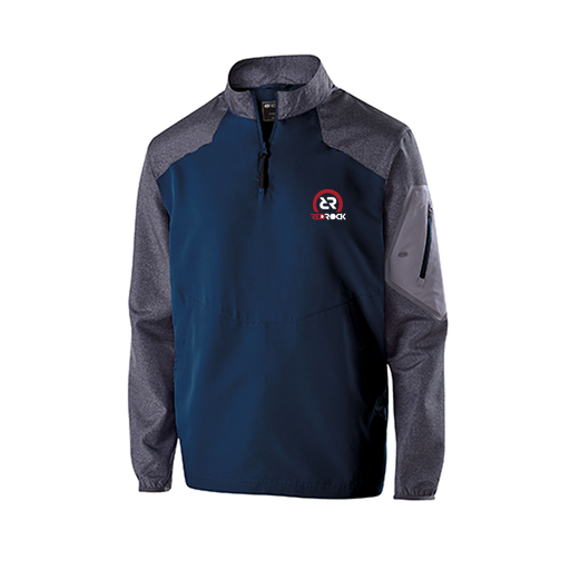 [229155.H03.XS-LOGO1] Men's Raider LS Pullover (Adult XS, Navy, Logo 1)