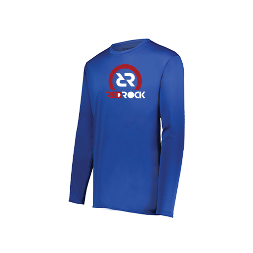 [222823.060.S-LOGO1] Youth LS Smooth Sport Shirt (Youth S, Royal, Logo 1)