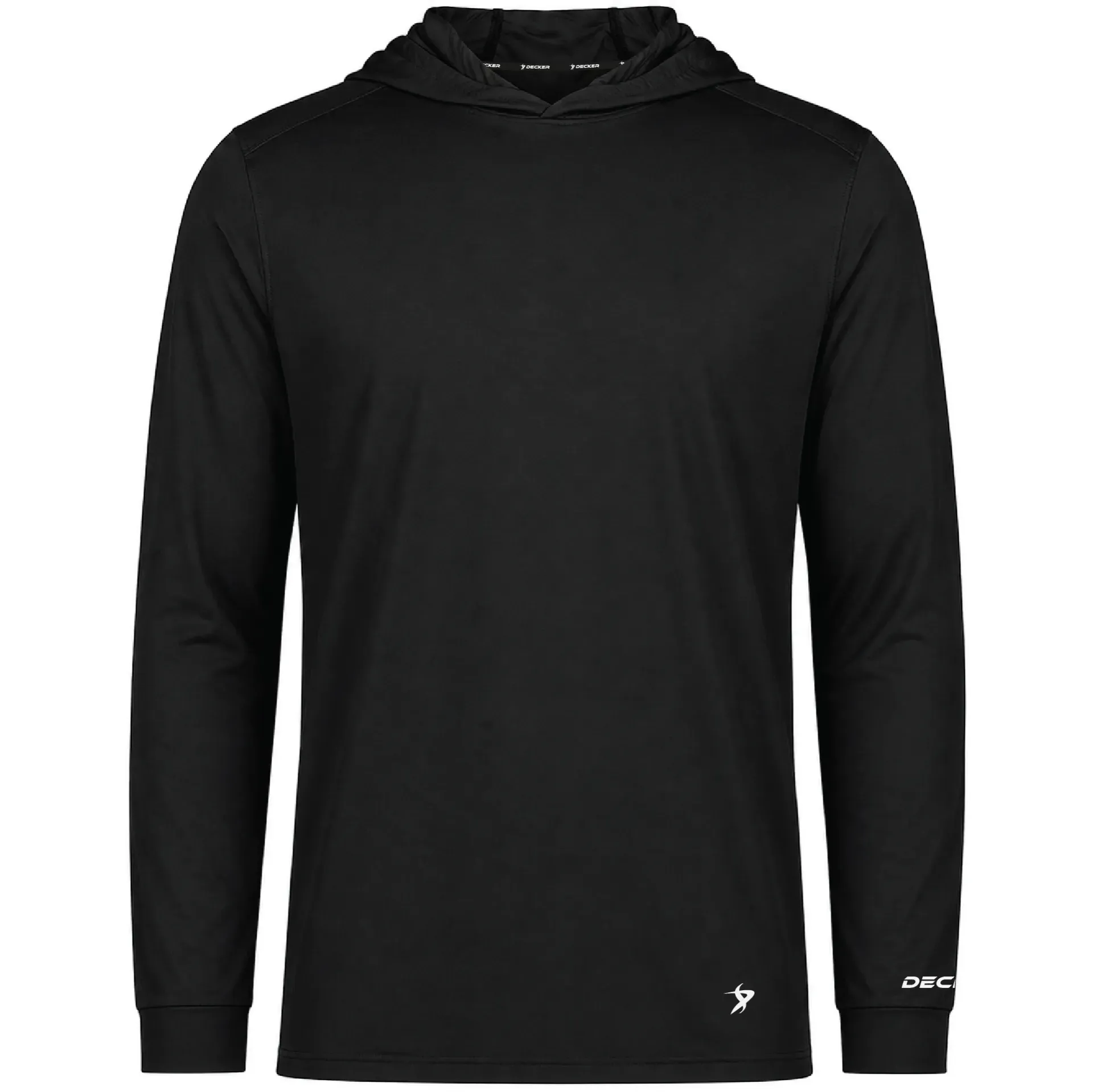 [FTLHUBBK-AXS-LOGO1] Decker Adult Tri-Blend Hoodie (Black, Adult XS, Logo 1)
