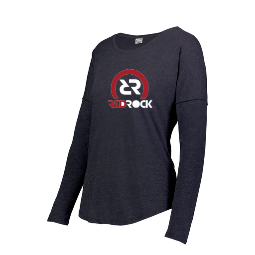 [FTLCUBNV-FAXS-LOGO1] Decker Women's Tri-Blend T-Shirt - Long Sleeve (Female Adult XS, Navy, Logo 1)